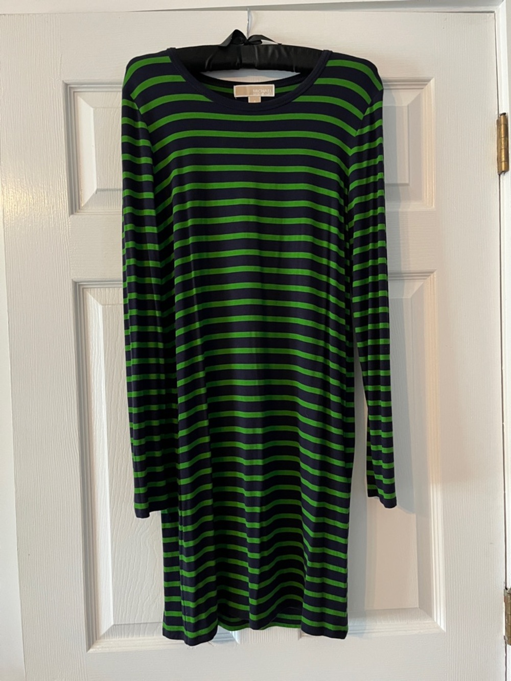 Michael Kors- Navy & Green long sleeve dress - small